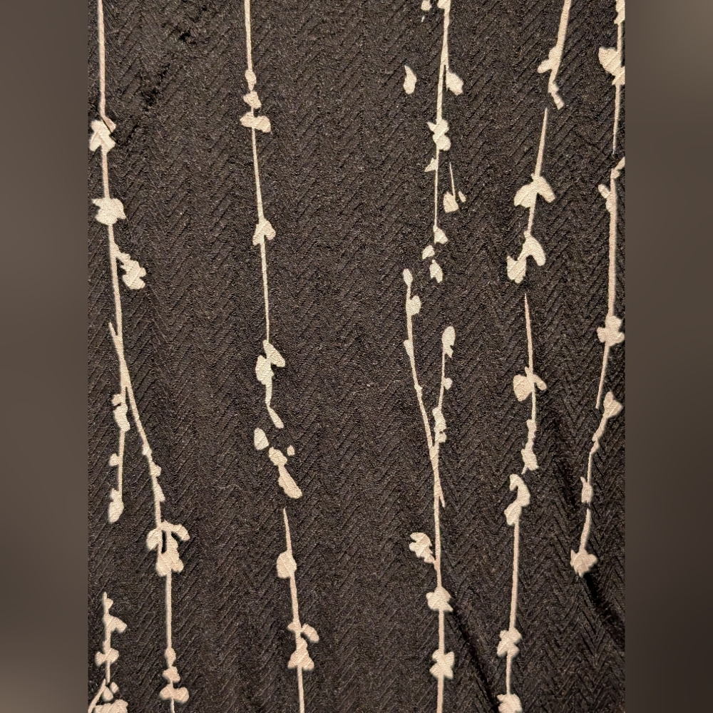 a new day Black Knee Length Dress with White Detail And Flutter Sleeve - Picture 7 of 7